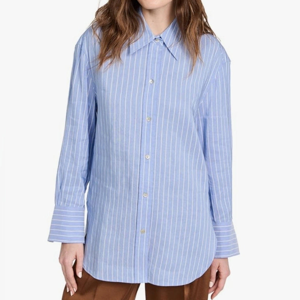 Vince Women's Oversized Stripe Shirt, Pre-loved in Excellent Condition